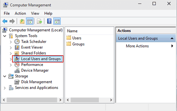 local users and groups missing windows 7